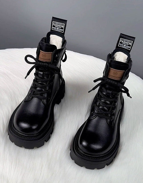 Load image into Gallery viewer, Fur Integrated Thick Bottom Winter Boots
