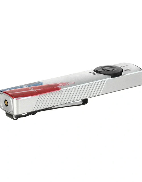 Load image into Gallery viewer, OLIGHT ARKFELDPRO3RSTARS Arkfeld Pro Flat EDC Flashlight with LED Light UV and Laser - Stars &amp; Stripes Edition
