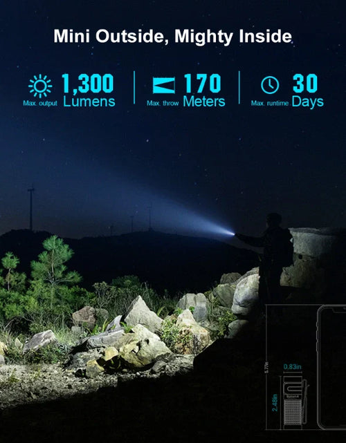 Load image into Gallery viewer, OLIGHT BATON4KITOG Baton 4 Powerful EDC Flashlight 1300 Lumens - Orange-Premium (With Charging Case)
