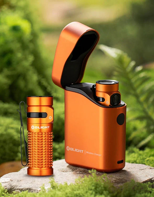 Load image into Gallery viewer, OLIGHT BATON4KITOG Baton 4 Powerful EDC Flashlight 1300 Lumens - Orange-Premium (With Charging Case)

