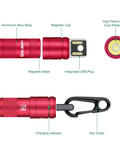 Load image into Gallery viewer, OLIGHT IMINI2PR imini 2 Rechargeable Mini Flashlight - Passionate Red
