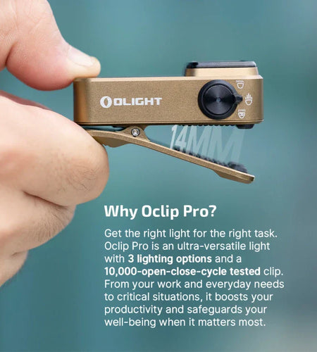 OLIGHT OCLIPPROAS Oclip Pro Clip on Flashlight with Floodlight - Ancient Script