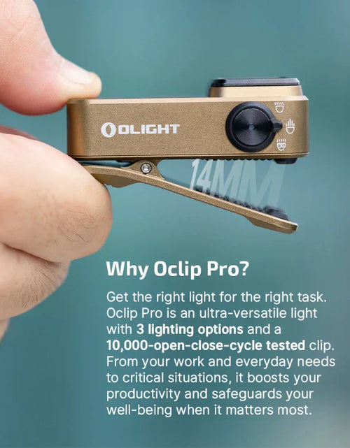 Load image into Gallery viewer, OLIGHT OCLIPPROAS Oclip Pro Clip on Flashlight with Floodlight - Ancient Script
