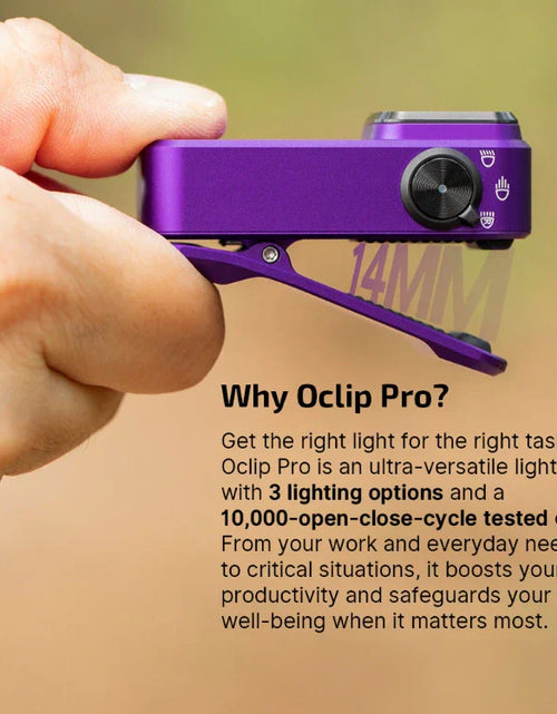 Load image into Gallery viewer, OLIGHT OCLIPPROPU Oclip Pro Clip on Flashlight with Floodlight - Purple
