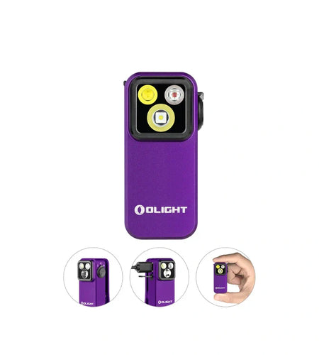 OLIGHT OCLIPPROPU Oclip Pro Clip on Flashlight with Floodlight - Purple
