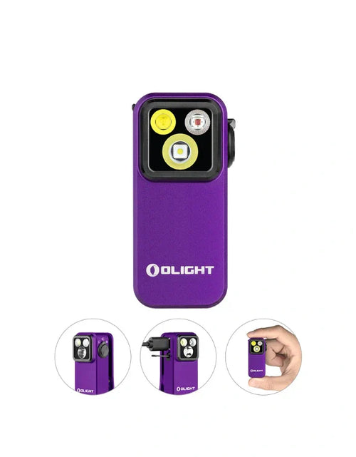 Load image into Gallery viewer, OLIGHT OCLIPPROPU Oclip Pro Clip on Flashlight with Floodlight - Purple
