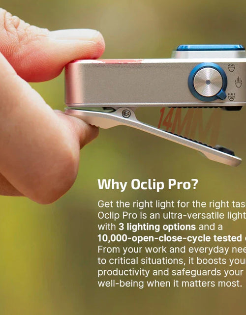 Load image into Gallery viewer, OLIGHT OCLIPPROSTARS Oclip Pro Clip on Flashlight with Floodlight Spotlight and Red Light - Stars &amp; Stripes Edition
