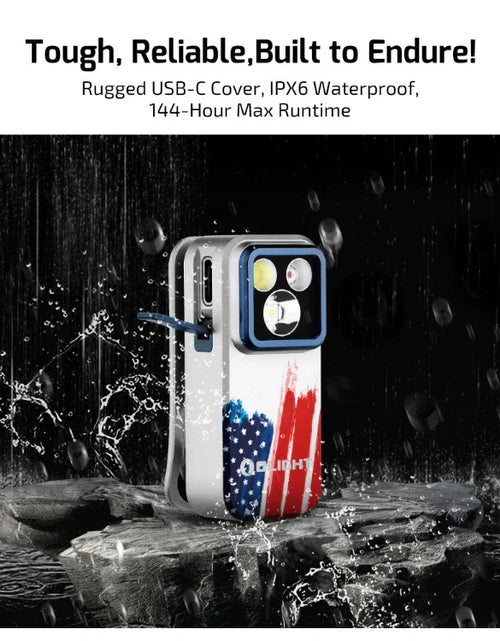 Load image into Gallery viewer, OLIGHT OCLIPPROSTARS Oclip Pro Clip on Flashlight with Floodlight Spotlight and Red Light - Stars &amp; Stripes Edition
