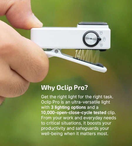 OLIGHT OCLIPPROWH Oclip Pro Clip on Flashlight with Floodlight - White