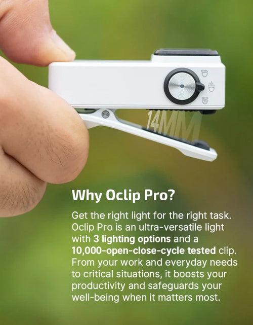 Load image into Gallery viewer, OLIGHT OCLIPPROWH Oclip Pro Clip on Flashlight with Floodlight - White
