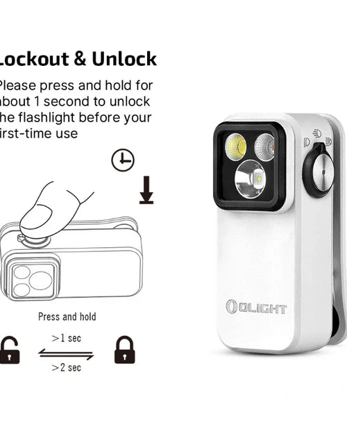 Load image into Gallery viewer, OLIGHT OCLIPPROWH Oclip Pro Clip on Flashlight with Floodlight - White

