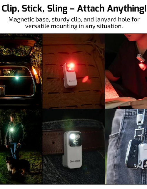 Load image into Gallery viewer, OLIGHT OCLIPPROWH Oclip Pro Clip on Flashlight with Floodlight - White
