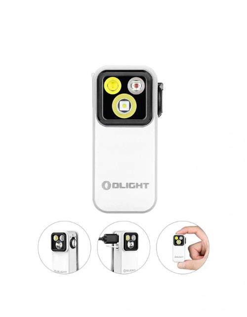 Load image into Gallery viewer, OLIGHT OCLIPPROWH Oclip Pro Clip on Flashlight with Floodlight - White
