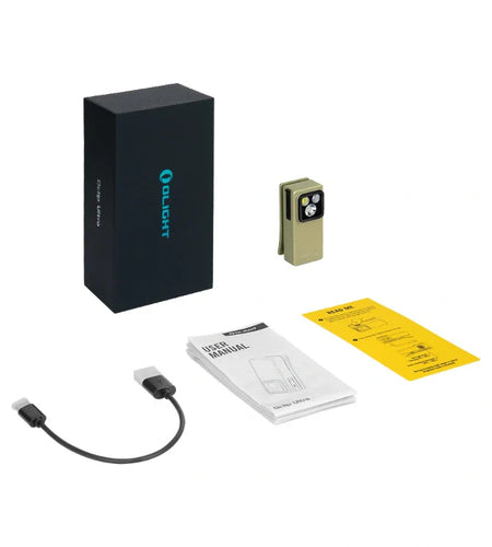 OLIGHT OCLIPULTRAOAL Oclip Ultra Clip-On EDC Light with Flood, Spot, and UV Modes - Olive Green
