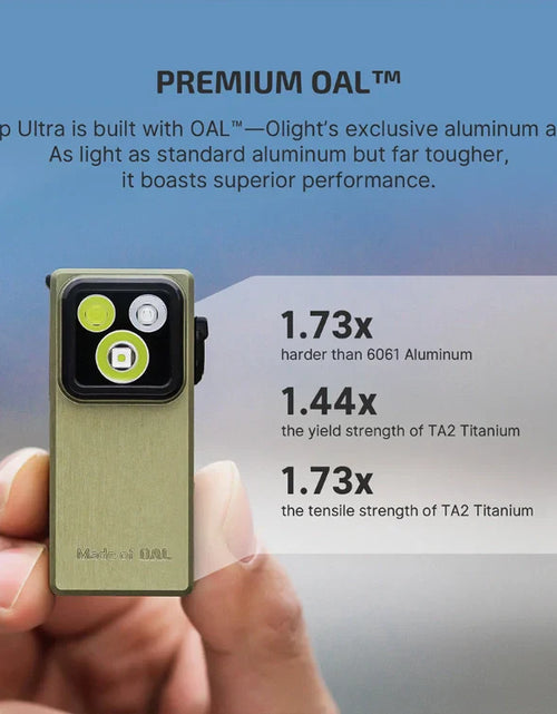 Load image into Gallery viewer, OLIGHT OCLIPULTRAOAL Oclip Ultra Clip-On EDC Light with Flood, Spot, and UV Modes - Olive Green
