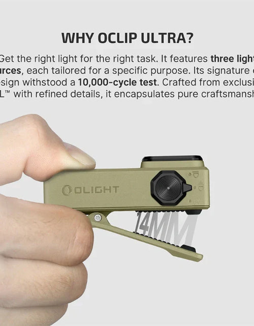 Load image into Gallery viewer, OLIGHT OCLIPULTRAOAL Oclip Ultra Clip-On EDC Light with Flood, Spot, and UV Modes - Olive Green
