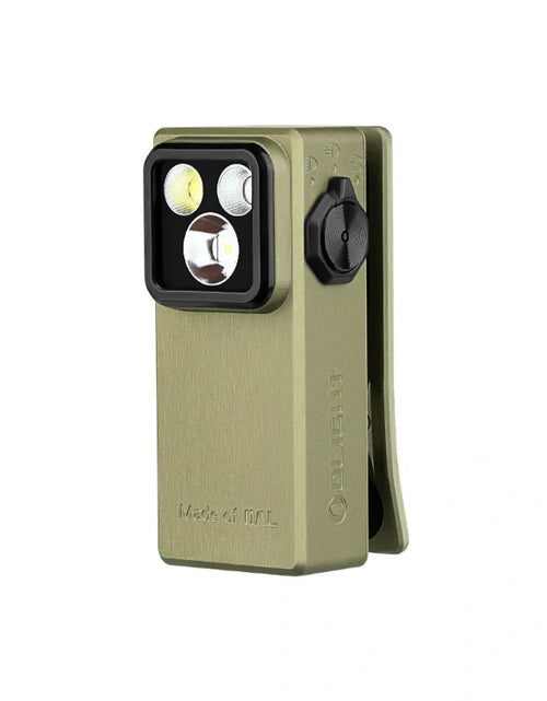 Load image into Gallery viewer, OLIGHT OCLIPULTRAOAL Oclip Ultra Clip-On EDC Light with Flood, Spot, and UV Modes - Olive Green
