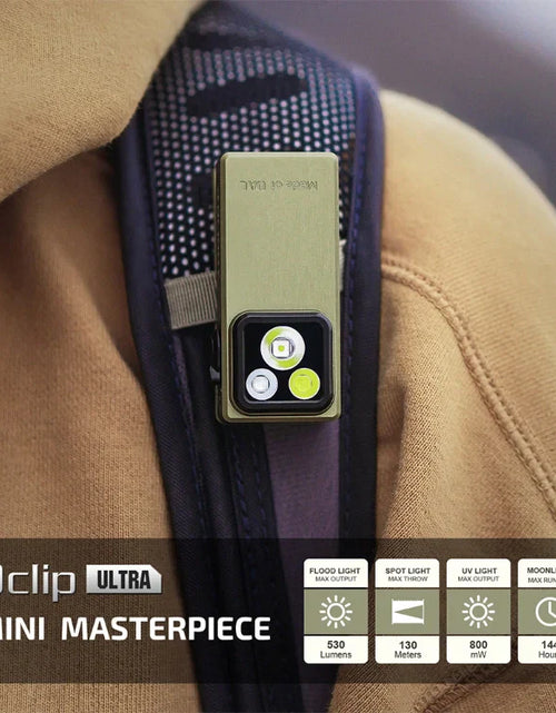 Load image into Gallery viewer, OLIGHT OCLIPULTRAOAL Oclip Ultra Clip-On EDC Light with Flood, Spot, and UV Modes - Olive Green
