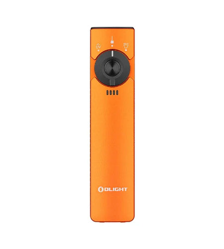 OLIGHT ARKFELDPRO3ROGV3 Arkfeld Pro Flat EDC Flashlight with LED Light UV and Laser - Orange