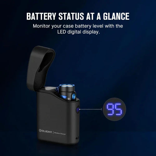 Load image into Gallery viewer, OLIGHT BATON4KITBK Baton 4 Powerful EDC Flashlight 1300 Lumens - Black - Premium (With Charging Case)
