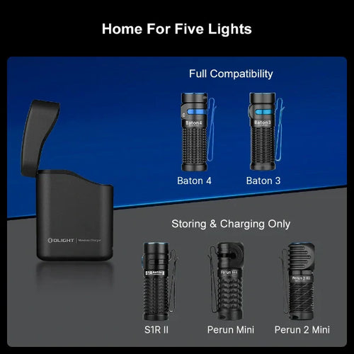 Load image into Gallery viewer, OLIGHT BATON4KITBK Baton 4 Powerful EDC Flashlight 1300 Lumens - Black - Premium (With Charging Case)
