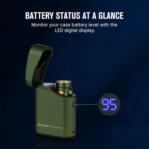 Load image into Gallery viewer, OLIGHT BATON4KITODG Baton 4 Powerful EDC Flashlight 1300 Lumens - OD Green - Premium (With Charging Case)
