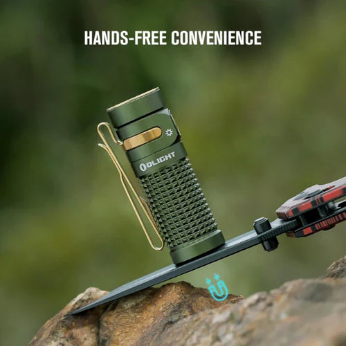 Load image into Gallery viewer, OLIGHT BATON4KITODG Baton 4 Powerful EDC Flashlight 1300 Lumens - OD Green - Premium (With Charging Case)
