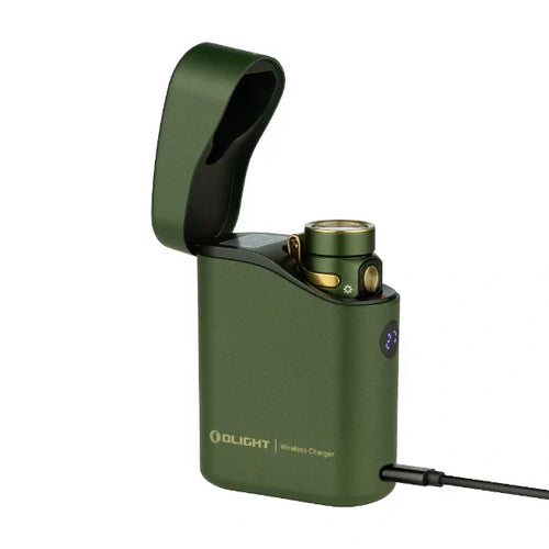 Load image into Gallery viewer, OLIGHT BATON4KITODG Baton 4 Powerful EDC Flashlight 1300 Lumens - OD Green - Premium (With Charging Case)
