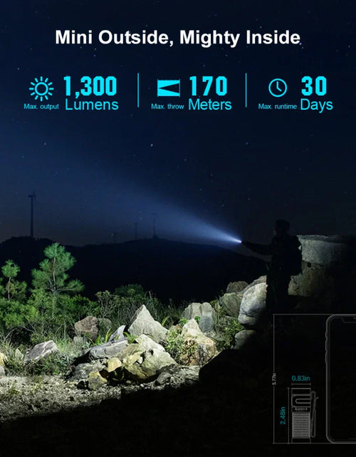 Load image into Gallery viewer, OLIGHT BATON4KITRGBU Baton 4 Powerful EDC Flashlight 1300 Lumens - Regal Blue - Premium (With Charging Case)
