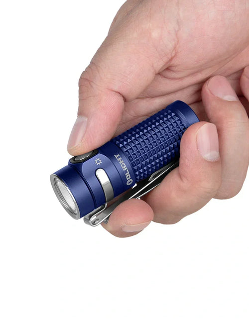 Load image into Gallery viewer, OLIGHT BATON4KITRGBU Baton 4 Powerful EDC Flashlight 1300 Lumens - Regal Blue - Premium (With Charging Case)
