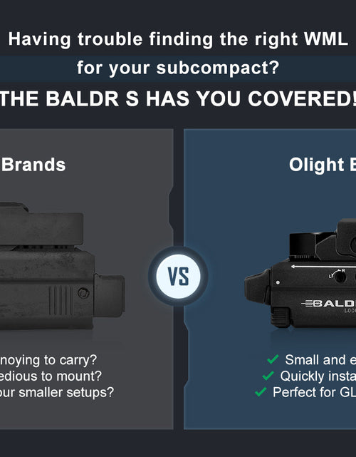 Load image into Gallery viewer, OLIGHT BALDRSBK Baldr S Rail Mounted Light 800 Lumens
