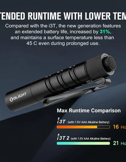Load image into Gallery viewer, OLIGHT I3T2BK i3T 2 EOS Small EDC Flashlight - Black
