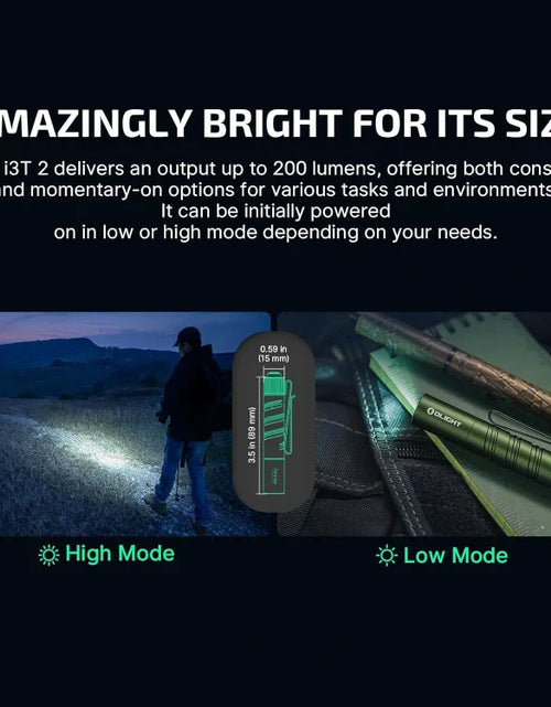 Load image into Gallery viewer, OLIGHT I3T2ODG i3T 2 EOS Small EDC Flashlight - OD Green
