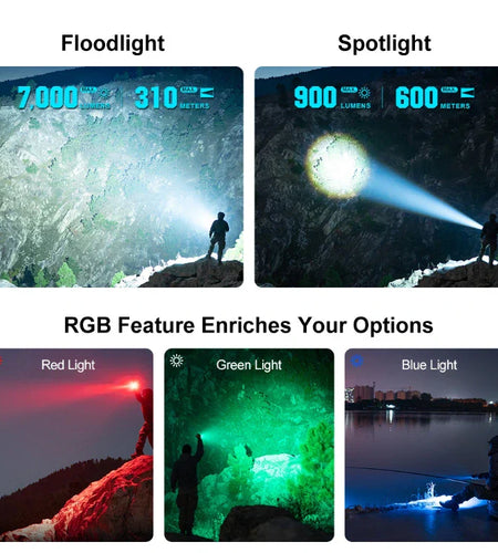 OLIGHT MARAUDERMINIOG Marauder Mini Powerful LED Flashlight With RGB - Orange