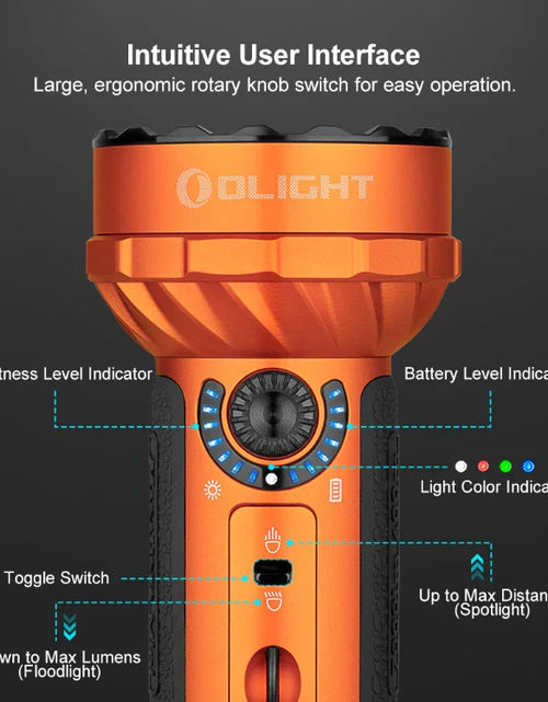 Load image into Gallery viewer, OLIGHT MARAUDERMINIOG Marauder Mini Powerful LED Flashlight With RGB - Orange
