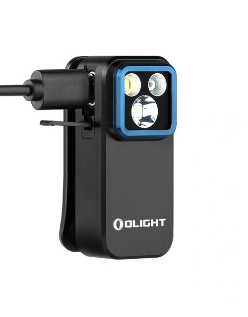 Load image into Gallery viewer, OLIGHT OCLIPPROBKC2M Oclip Pro Clip on Flashlight with Floodlight Spotlight and Red Light - Black
