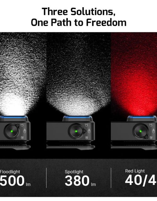 Load image into Gallery viewer, OLIGHT OCLIPPROBKC2M Oclip Pro Clip on Flashlight with Floodlight Spotlight and Red Light - Black
