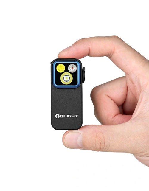 Load image into Gallery viewer, OLIGHT OCLIPPROBKC2M Oclip Pro Clip on Flashlight with Floodlight Spotlight and Red Light - Black
