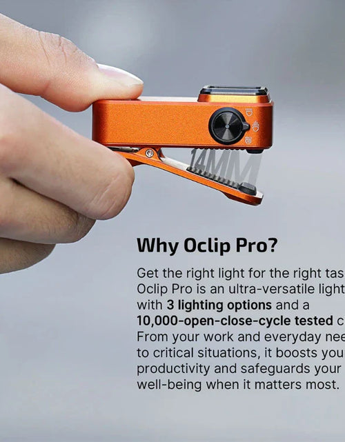 Load image into Gallery viewer, OLIGHT OCLIPPROOGC2M Oclip Pro Clip on Flashlight with Floodlight Spotlight and Red Light - Orange

