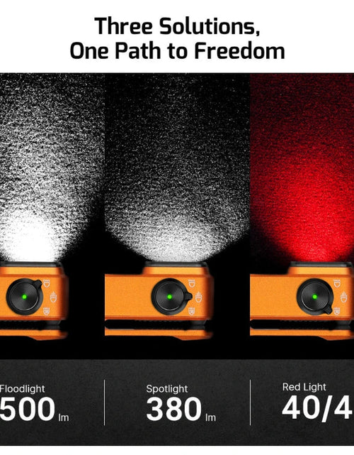 Load image into Gallery viewer, OLIGHT OCLIPPROOGC2M Oclip Pro Clip on Flashlight with Floodlight Spotlight and Red Light - Orange
