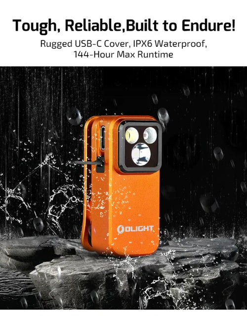 Load image into Gallery viewer, OLIGHT OCLIPPROOGC2M Oclip Pro Clip on Flashlight with Floodlight Spotlight and Red Light - Orange
