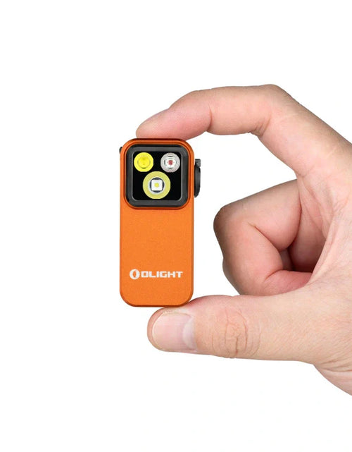 Load image into Gallery viewer, OLIGHT OCLIPPROOGC2M Oclip Pro Clip on Flashlight with Floodlight Spotlight and Red Light - Orange
