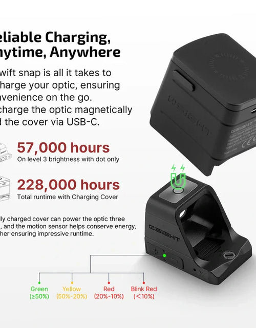 Load image into Gallery viewer, OLIGHT OSIGHTXRDDOTBK Osight X 3 MOA Dot &amp; 32 MOA Circle with OAL Material - Black
