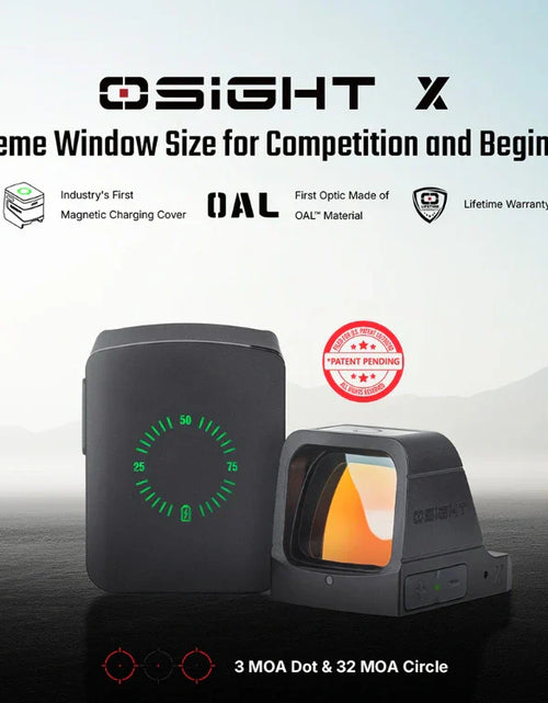 Load image into Gallery viewer, OLIGHT OSIGHTXRDDOTBK Osight X 3 MOA Dot &amp; 32 MOA Circle with OAL Material - Black
