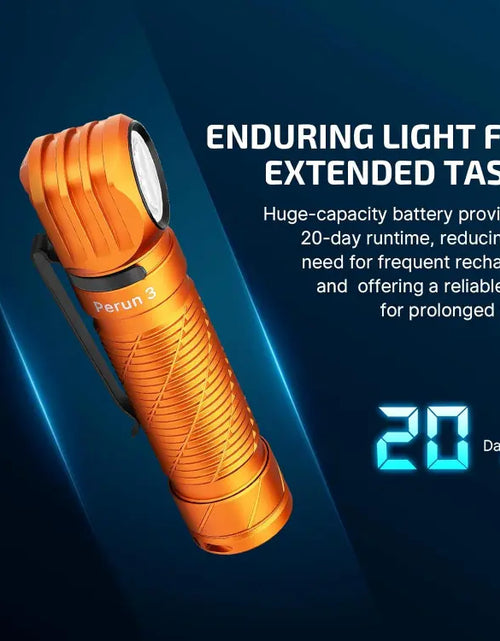 Load image into Gallery viewer, OLIGHT PERUN3OG Perun 3 Headlamp 3000 Lumens White Light and Red Light - Orange
