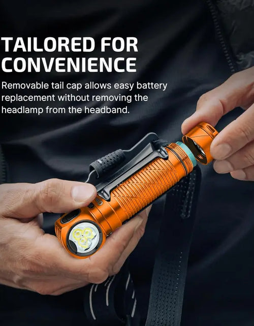 Load image into Gallery viewer, OLIGHT PERUN3OG Perun 3 Headlamp 3000 Lumens White Light and Red Light - Orange
