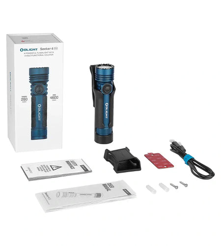OLIGHT SEEKER4PROMNBUREGULAR Seeker 4 Pro High Power Flashlight - Midnight Blue CW(5700~7000K)