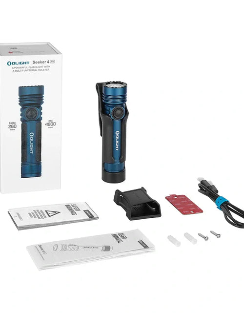 Load image into Gallery viewer, OLIGHT SEEKER4PROMNBUREGULAR Seeker 4 Pro High Power Flashlight - Midnight Blue CW(5700~7000K)
