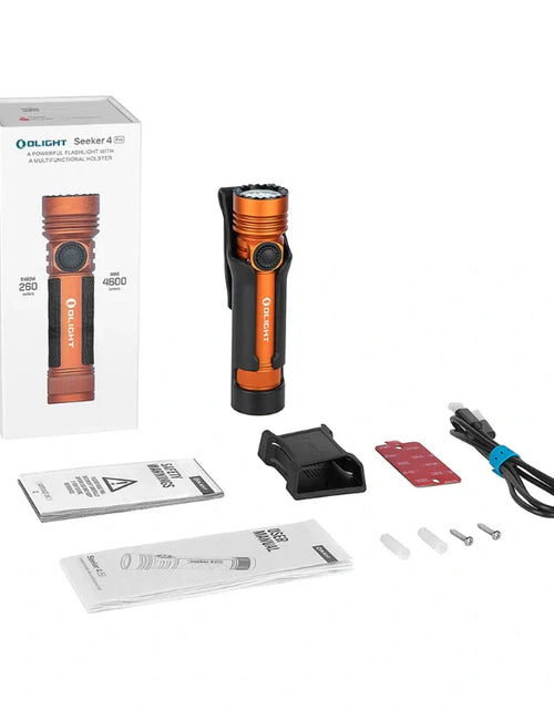 Load image into Gallery viewer, OLIGHT SEEKER4PROOG Seeker 4 Pro High Power Flashlight - Orange CW(5700~7000K)
