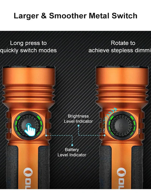 Load image into Gallery viewer, OLIGHT SEEKER4PROOG Seeker 4 Pro High Power Flashlight - Orange CW(5700~7000K)
